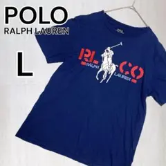 【訳あり】ポロラルフローレン ビッグポニーロゴプリントTシャツ Lサイズ
