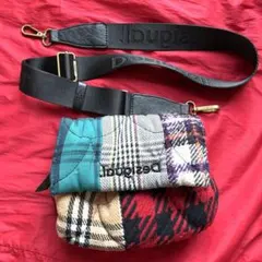 Desigual ショルダーバッグ デシグアル パッチワーク チェック柄