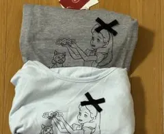 アリス　長袖　Tシャツ　2着(ライトブルー、グレー)