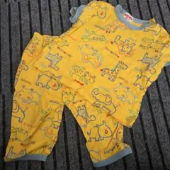 ミキハウス 動物柄 ベビーパジャマ 80