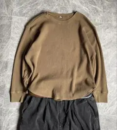 00s アーカイブ　y2k old uniqlo 短丈サーマルロンTシャツ