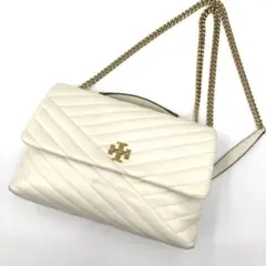 希少 極美品 トリーバーチ ダブルチェーン ショルダーバッグ キルティング 本革