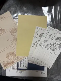 レトロな便箋メモセット⭐︎