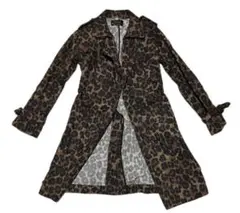 極美品　ドリット　Dritte ナノユニバース　コート　豹柄　総柄　茶×黒