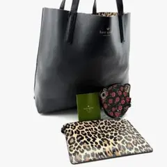 kate spade　トートバッグ　A4収納可　レオパード柄　リバーシブルのサムネイル