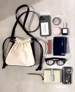 巾着型　ショルダーバッグ