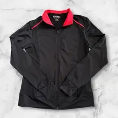 FOREVER 21 トレーニングジャケット L 黒/赤　ジャージ　ヨガのサムネイル