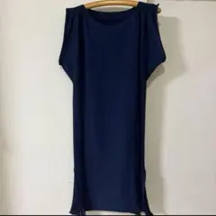 【PLEATS PLEASE 】ニット　ノースリーブワンピース　ロングチュニックのサムネイル