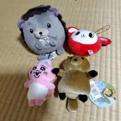キャラクターぬいぐるみセット 4点