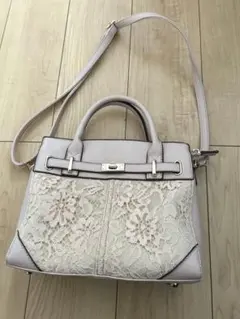 レースデザイン ハンドバッグ ピンク　春　桜　鞄