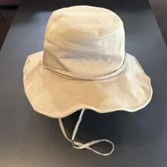 ビューティーアンドユース　 つば広ハット 調整可能ストラップ付き
