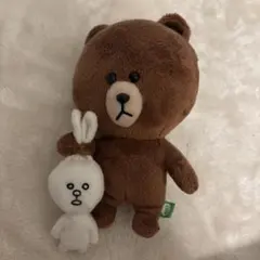LINE ライン ブラウン ぬいぐるみ