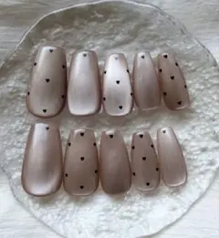 即購入OK！マグネットネイル❤︎ハートネイル❤︎ワンホンネイル❤︎水光ネイル❤︎