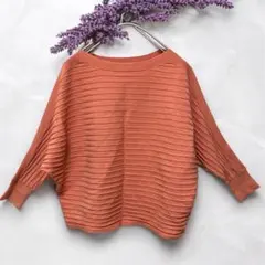 MICHEL KLAIN✨ボートネック　ドルマンスリーブ　ボーダーニット