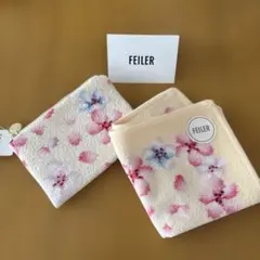 フェイラー　タオルハンカチ＆ティッシュポーチセット　サクラ