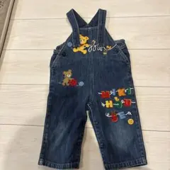 ミキハウス デニムオーバーオール 80