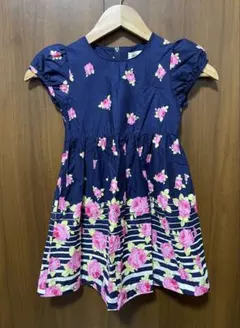 MOO NON NON 花柄 半袖ワンピース 120cm