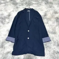 【a.v.v】テーラードジャケット ネイビー XXL 大きめ ゆったり【美品】