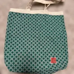 居酒屋EXILE 緑色チェック柄トートバッグ　LDH