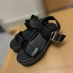 JEANASIS スタッズ 厚底サンダル ブラックのサムネイル