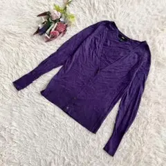 『MOSSIMO SUPPLY CO』Vネック長袖ニット　羽織　薄手　パープル