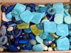 数量限定 アクリル ビーズ ブルー グリーン系 まとめ売り