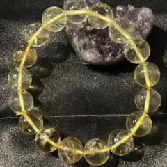 本日限定sale☆透明感☆癒しと金運の石☆虹入り☆レモンクォーツ ブレスレット☆