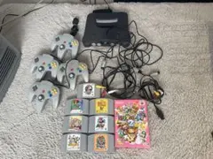 Nintendo 64 本体セット コントローラー4つ ゲームソフト8本