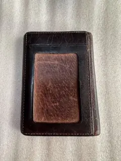 TAKEO KIKUCHIレザー製ダークブラウン　カード入れ