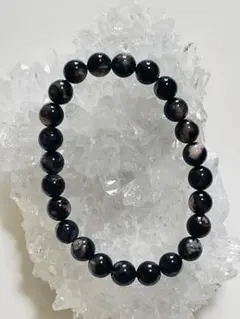 ［天然石］夜桜瑪瑙ビーズブレスレット 8㎜