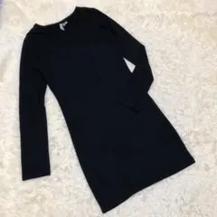 【DIVIDED】H&M  インナーシャツワンピース 黒 EUR(XS)