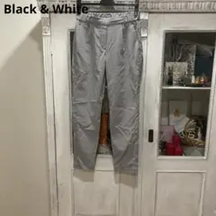 ブラックアンドホワイト ゴルフパンツ S ギンガムチェック ウエストゴム
