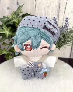 あんスタ いつぬい 12cmぬい服 グレー チェック柄 サロペットセット