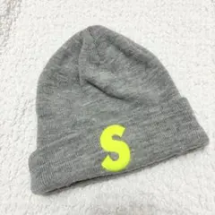 Supreme × NEWERA グレー シュプリーム ロゴ ビーニー ニット帽