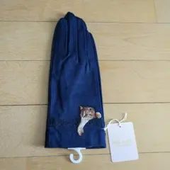 PAUL & JOE ACCESSOIRES　ネイビー猫刺繍手袋のサムネイル