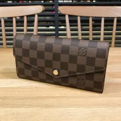 超美品 ルイヴィトン 現行 ダミエ ポルトフォイユサラ ファスナー長財布