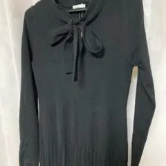 GU レディース　ジーユー　ブラック ニットワンピース　M 新品　タグ付き