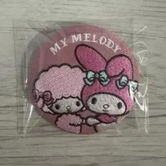 サンリオ マイメロ ピアノ 刺繍缶バッジ なかよし