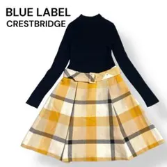ブルーレーベルクレストブリッジ★クレストブリッジチェックツィード ニット コンビ