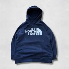 THE NORTH FACE パーカー レディースL相当 ネイビー メンズM相当