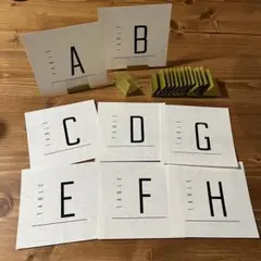 テーブルナンバーカードセット A〜H