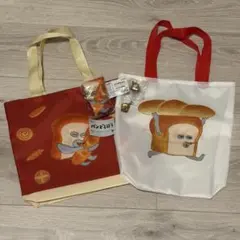 ★24時間以内発送★パンどろぼう トートバッグ めじるしアクセサリー 5点セット