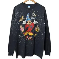 90s FANTASIAファンタジア ロンT XL 50周年 長袖 Tシャツ 黒のサムネイル