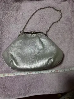 シルバー メタリック パーティーバッグ