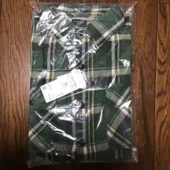 チェックリネンシャツ　XL