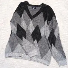 美品✨BLACK NUMBER アーガイルカーディガン バックナンバー Mサイズ