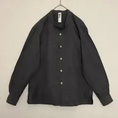 【人気希少カラー】MHL バンドカラー長袖シャツ★ノーカラー★コットン★Mサイズ