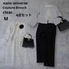 4点セット＊ノーカラージャケットワンピースリボンブラウス黒パンツセレモニースーツ