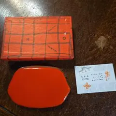名古屋　居東屋　朱色 朱肉の色　がま口　口金式　コインケース　レトロ　昭和　和装