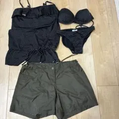 水着　ビキニとショートパンツ セット L